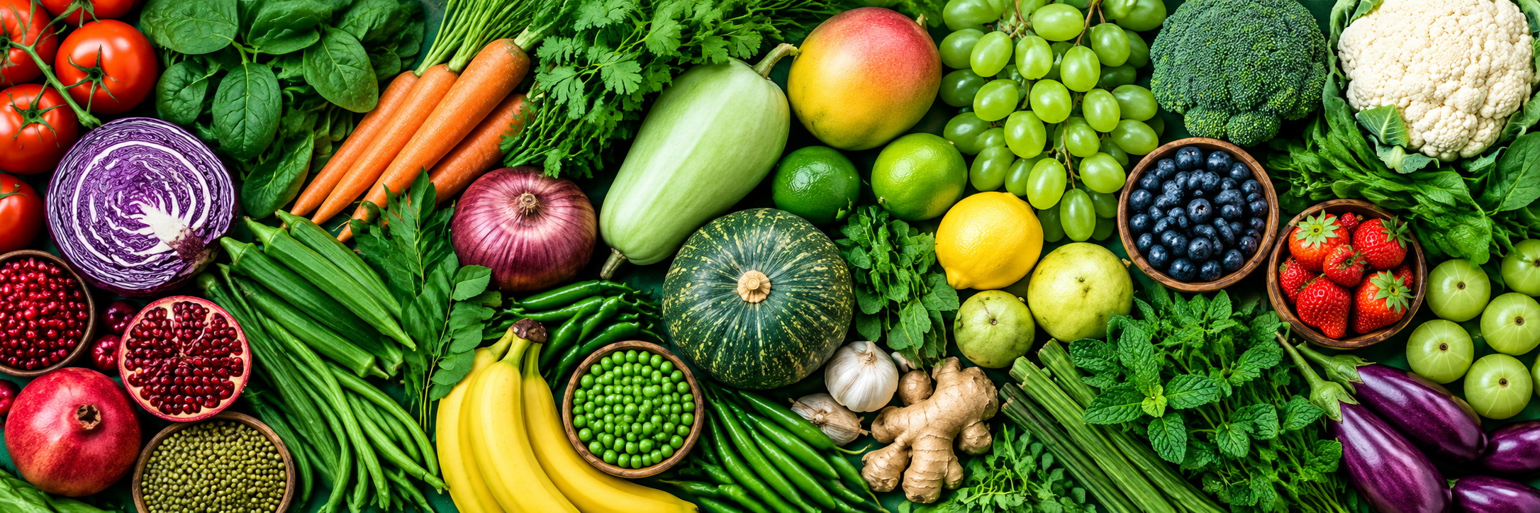 Colorful vegetable spread